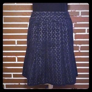 100% cotton eyelet skirt